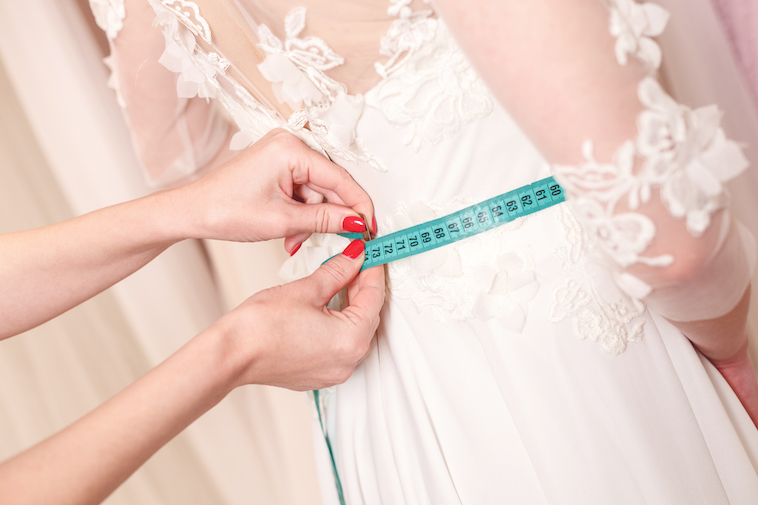 Custom fitting bridal gown